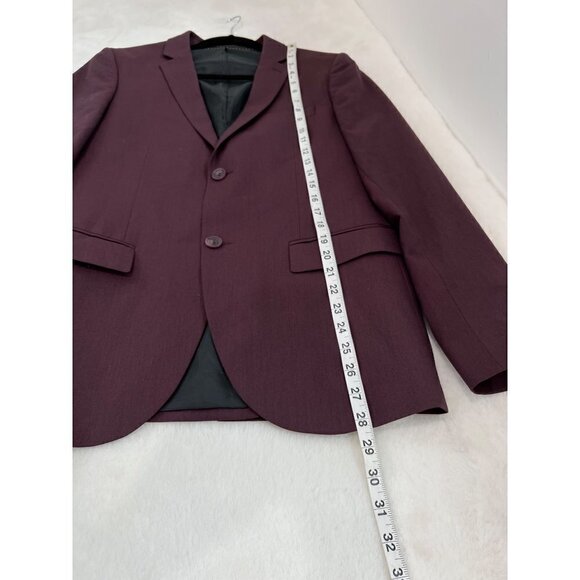 NWOT TOPMAN Size US 38 Skinny Suit Jacket Two Button color Berry - Picture 3 of 13